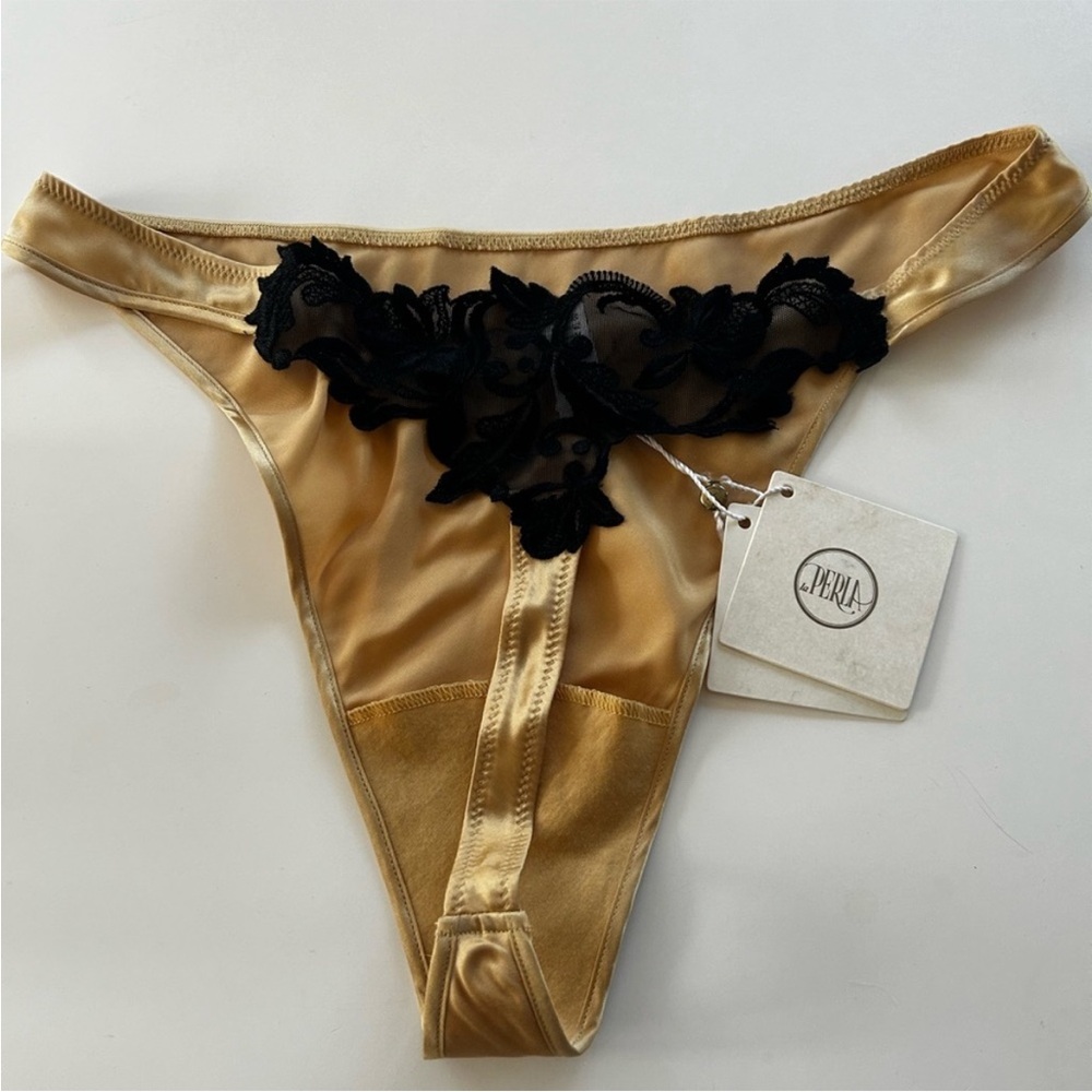 La Perla Silk and Lace Thong
